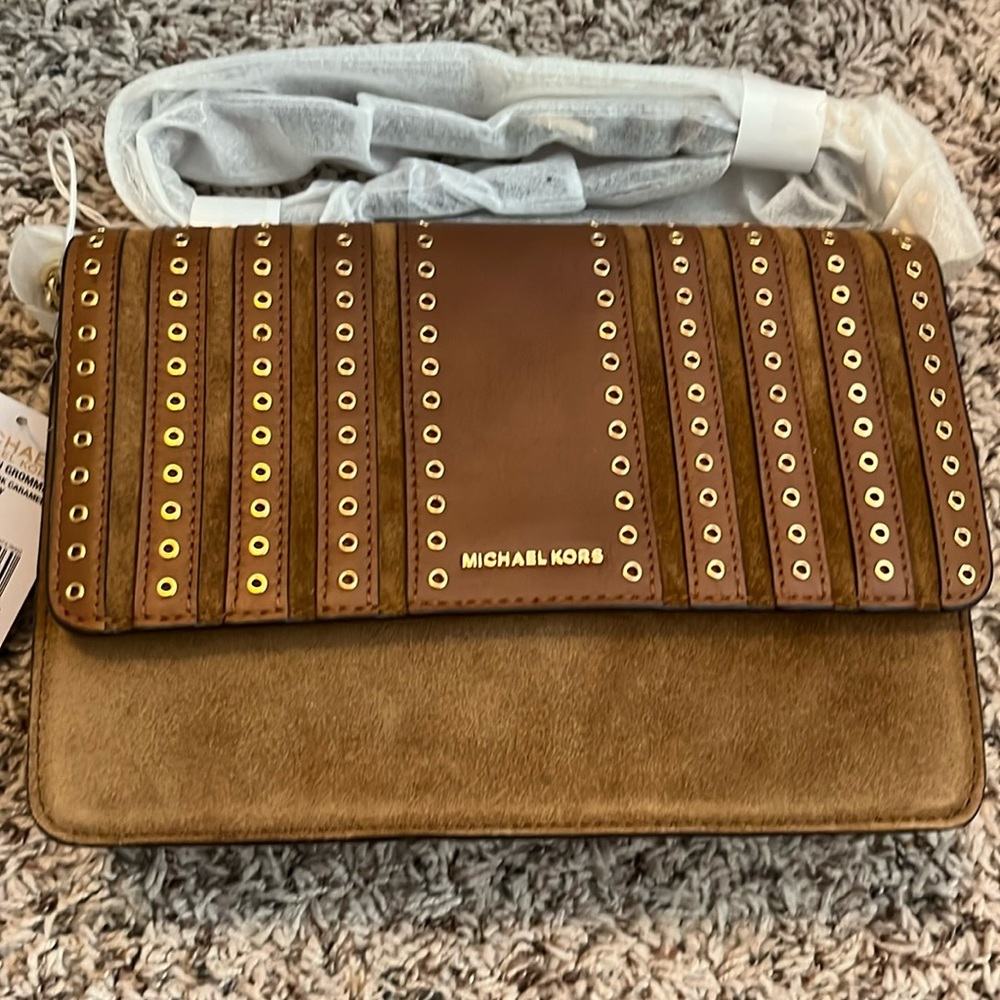 Michael Kors Brooklyn Grommet Crossbody
